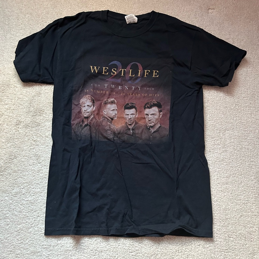 Westlife the twenty tour t shirt unisex men’s size medium double sided 2019